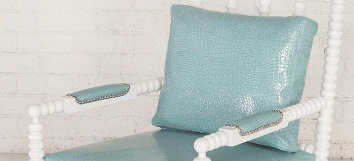 Acapulco Chair with Turquoise Croc